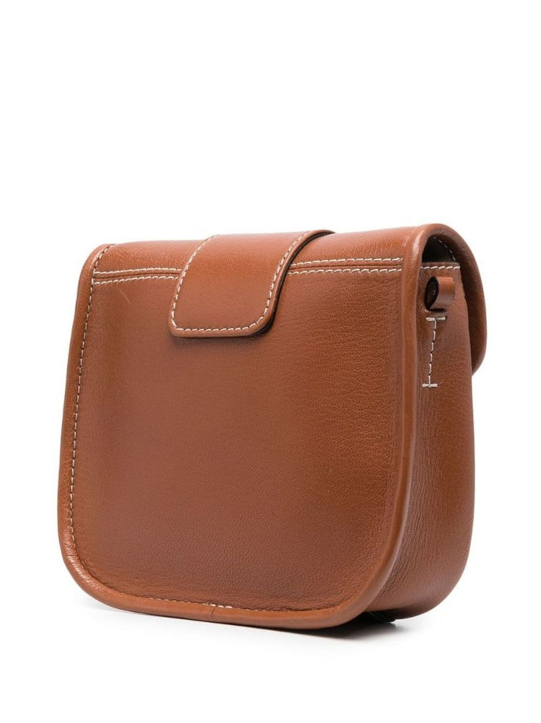 Brown Saddie Leather Shoulder Bag