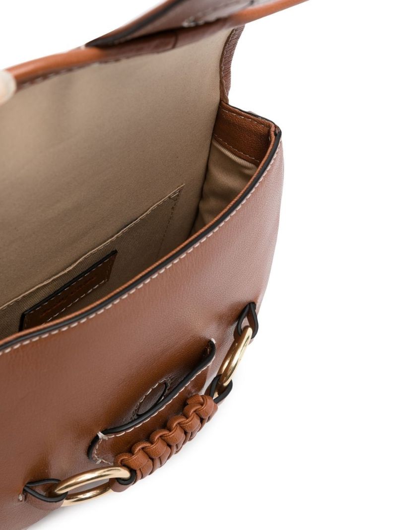 Brown Saddie Leather Shoulder Bag