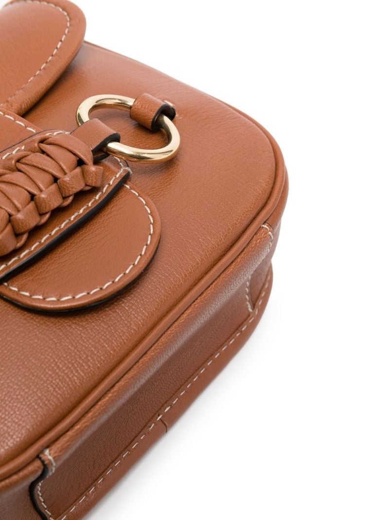 Brown Saddie Leather Shoulder Bag