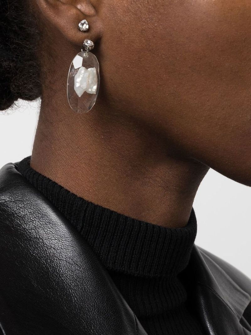Silver-tone Pearl Drop Earrings
