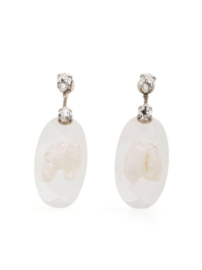 Silver-tone Pearl Drop Earrings