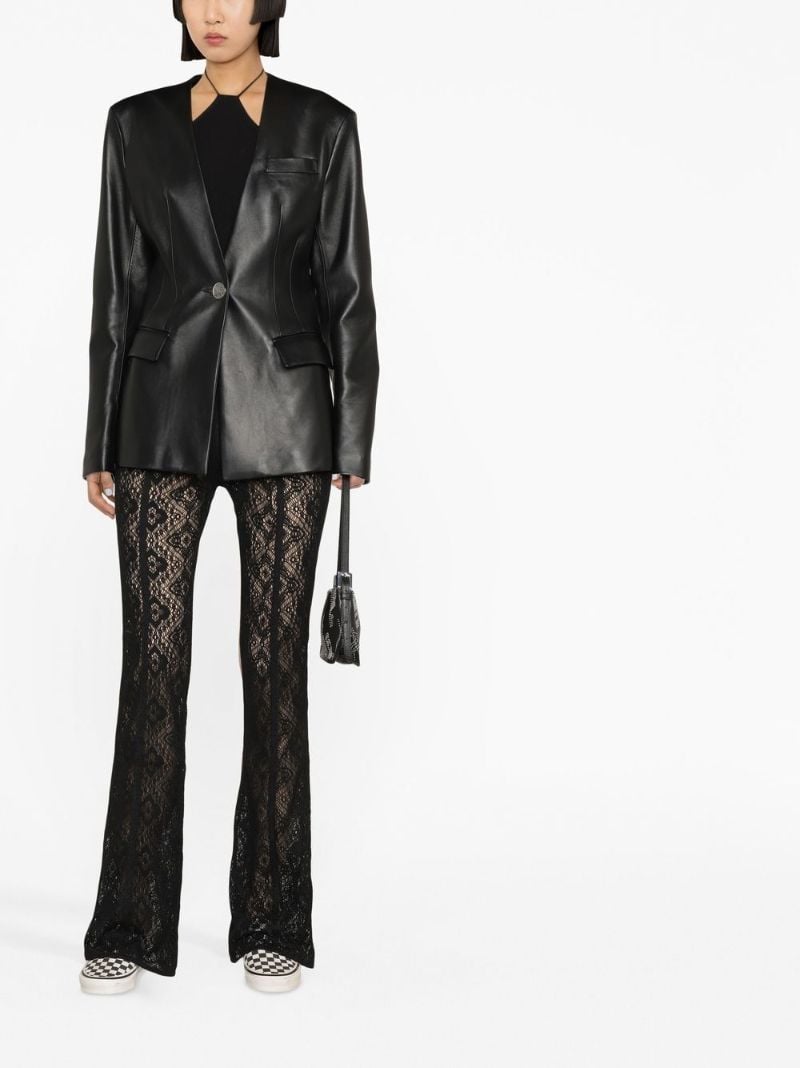 Black Flared Lace Trousers