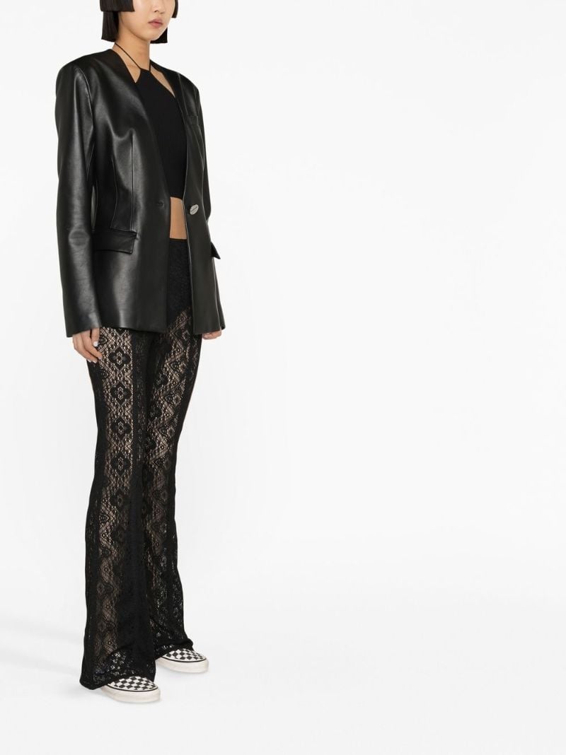Black Flared Lace Trousers