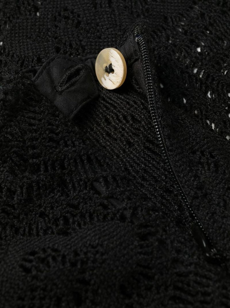 Black Flared Lace Trousers