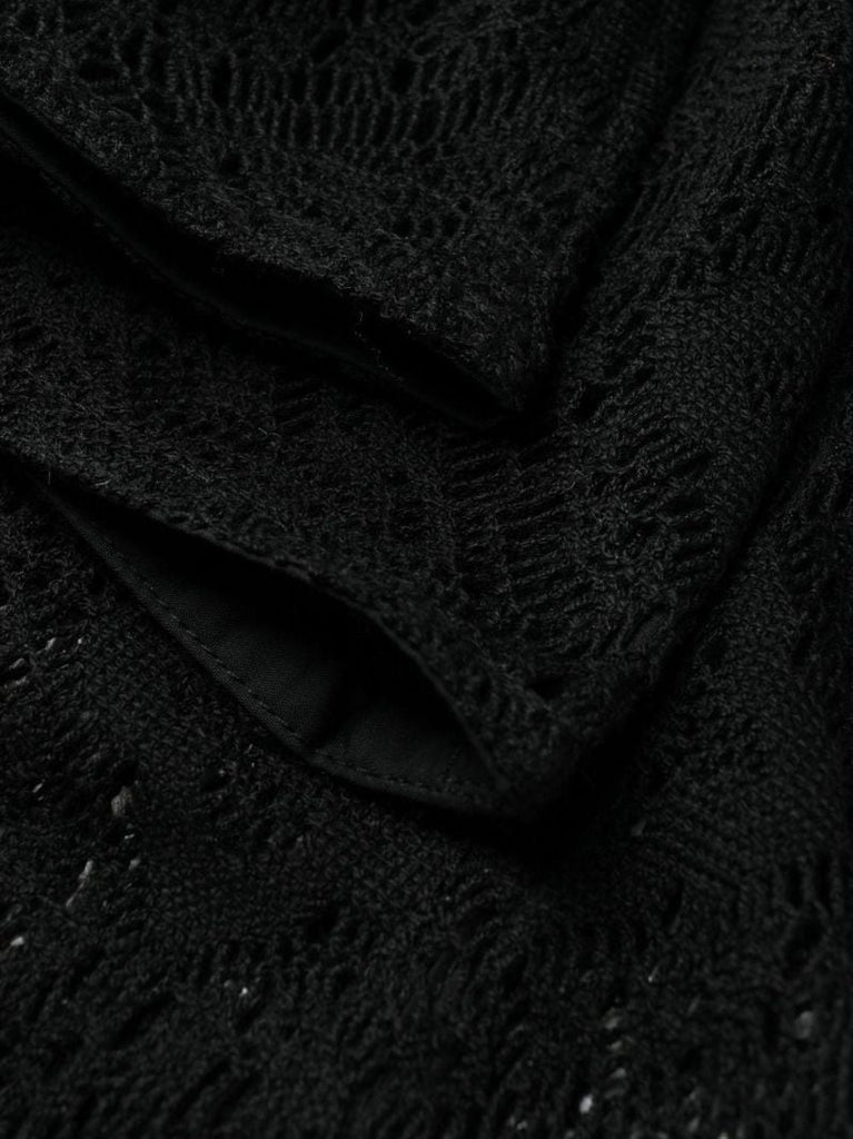 Black Flared Lace Trousers