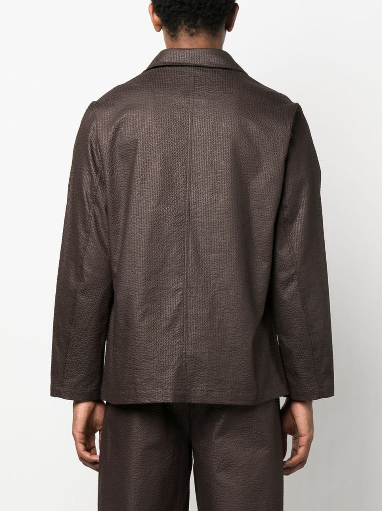 Brown Hewitt Seersucker Blazer