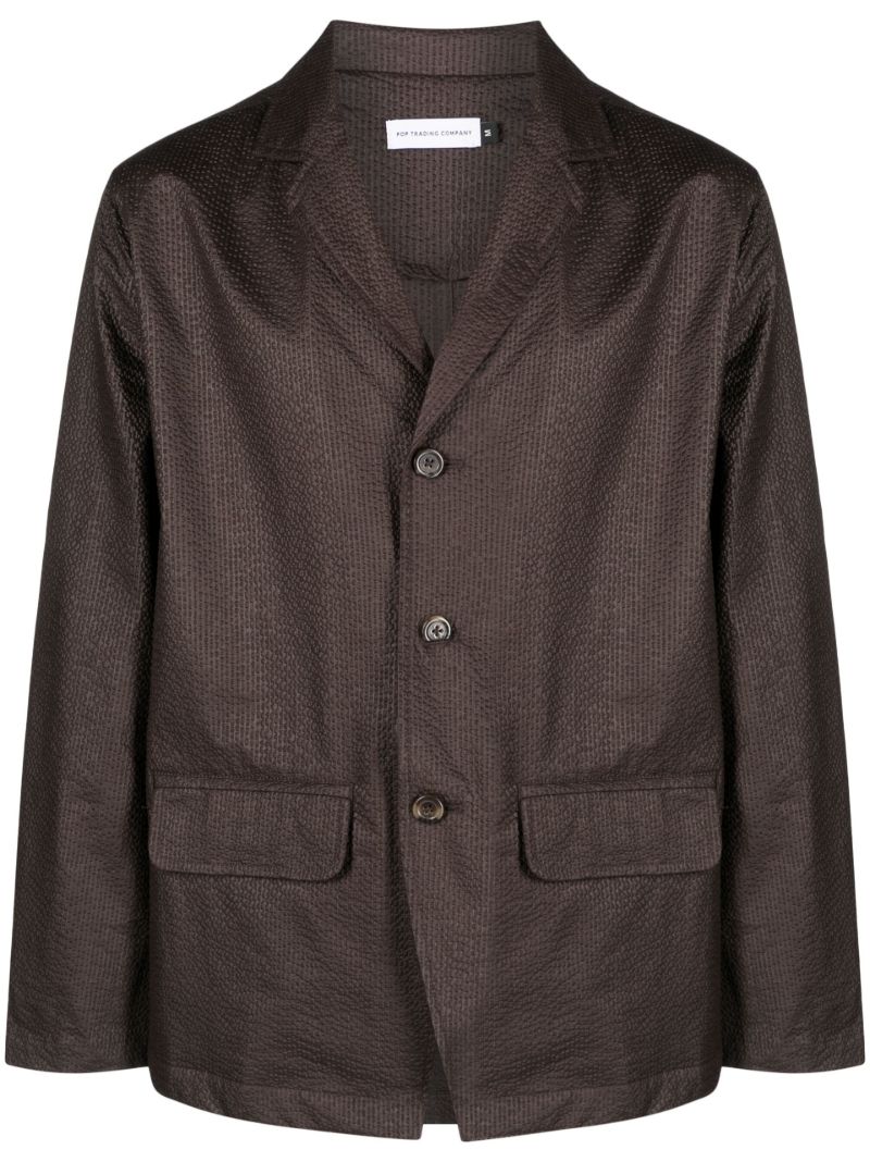 Brown Hewitt Seersucker Blazer