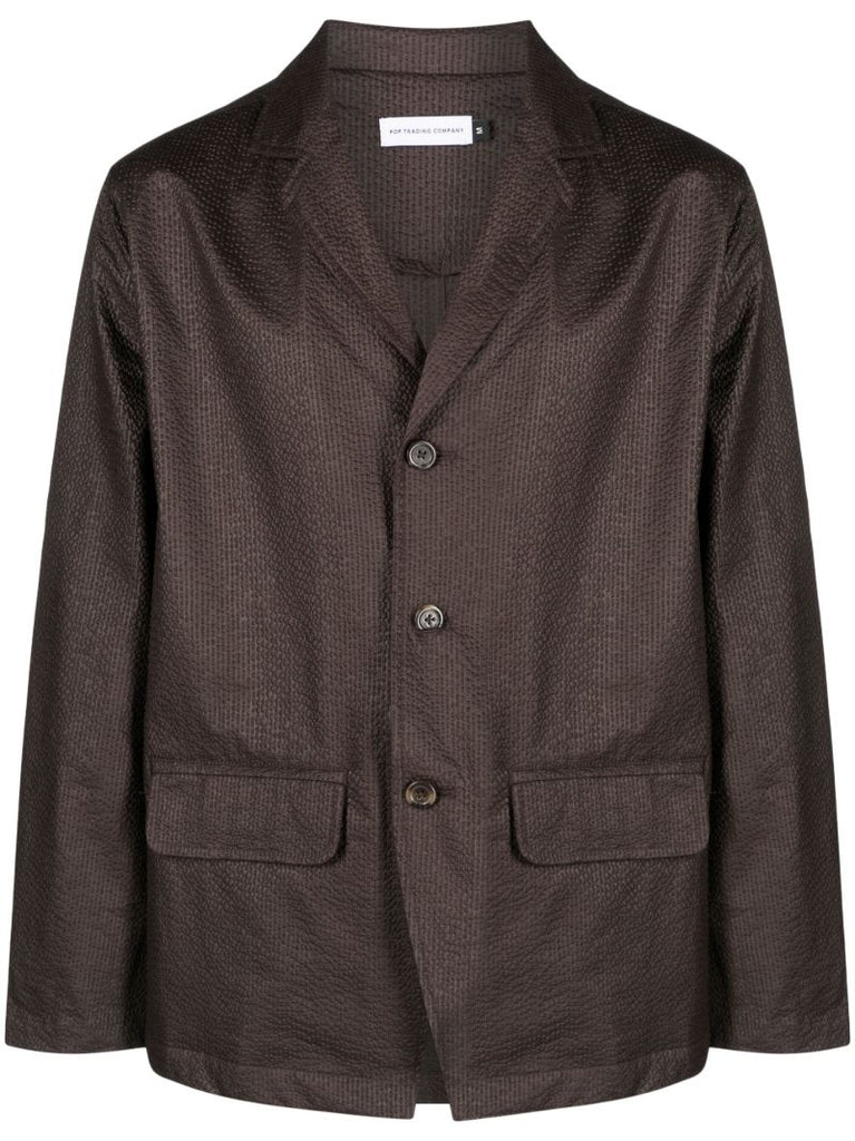 Brown Hewitt Seersucker Blazer