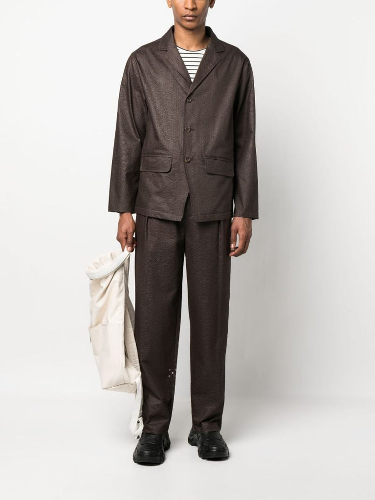 Brown Hewitt Seersucker Blazer