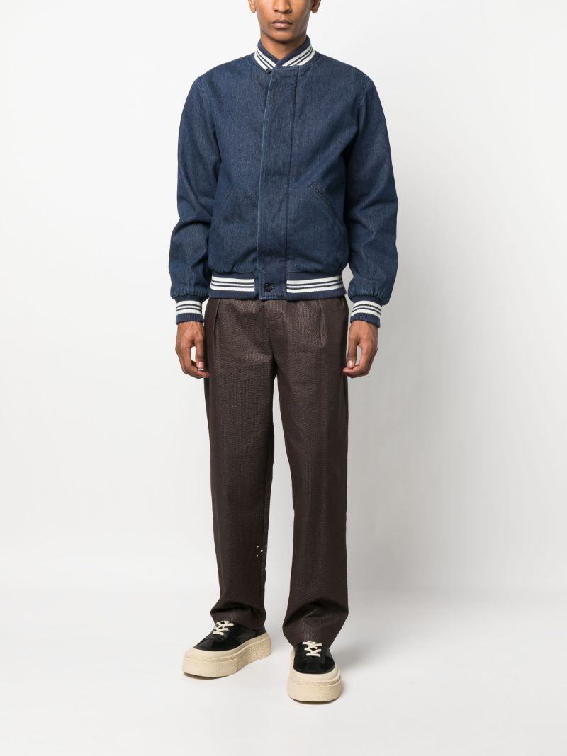 Blue Varsity Denim Jacket
