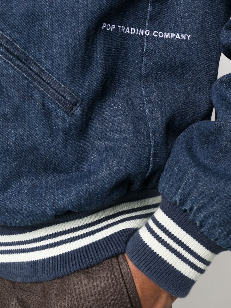Blue Varsity Denim Jacket