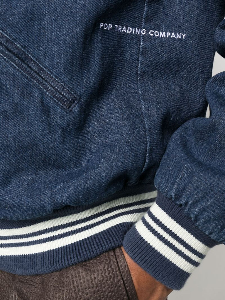 Blue Varsity Denim Jacket