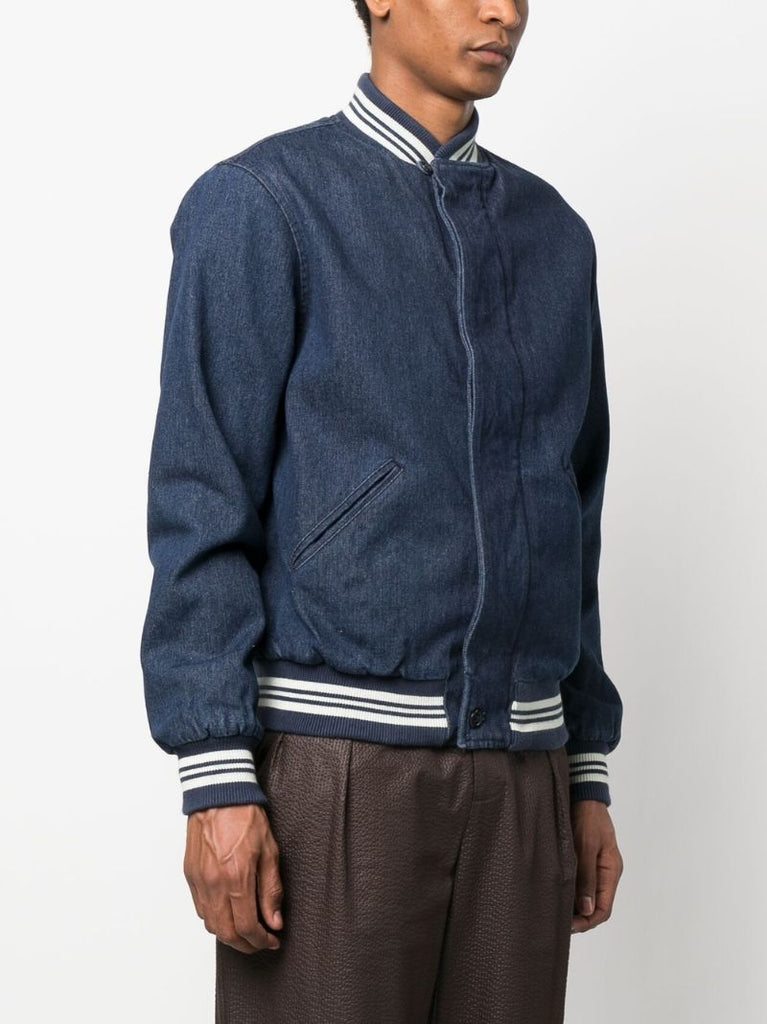 Blue Varsity Denim Jacket