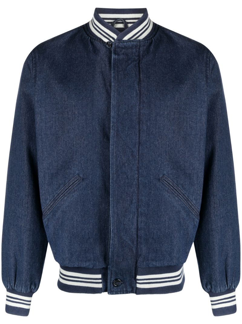 Blue Varsity Denim Jacket