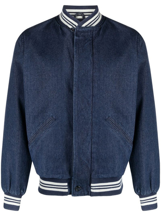 Blue Varsity Denim Jacket