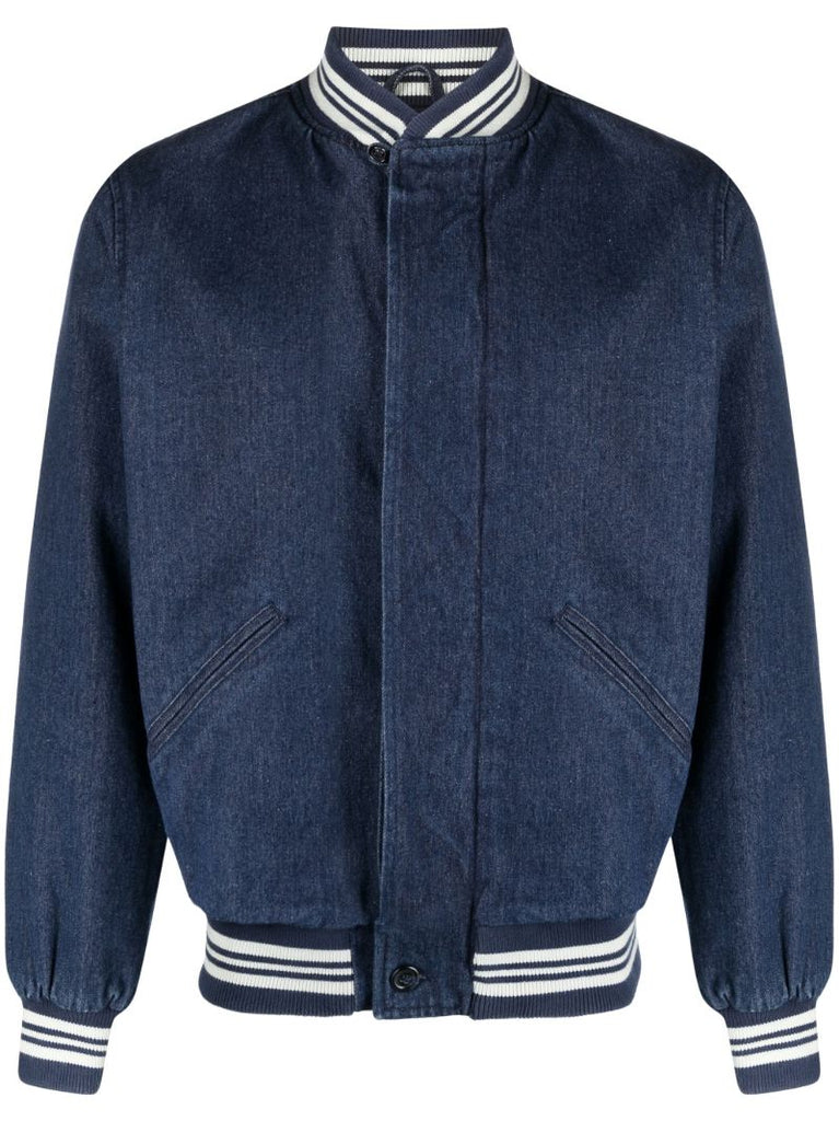Blue Varsity Denim Jacket