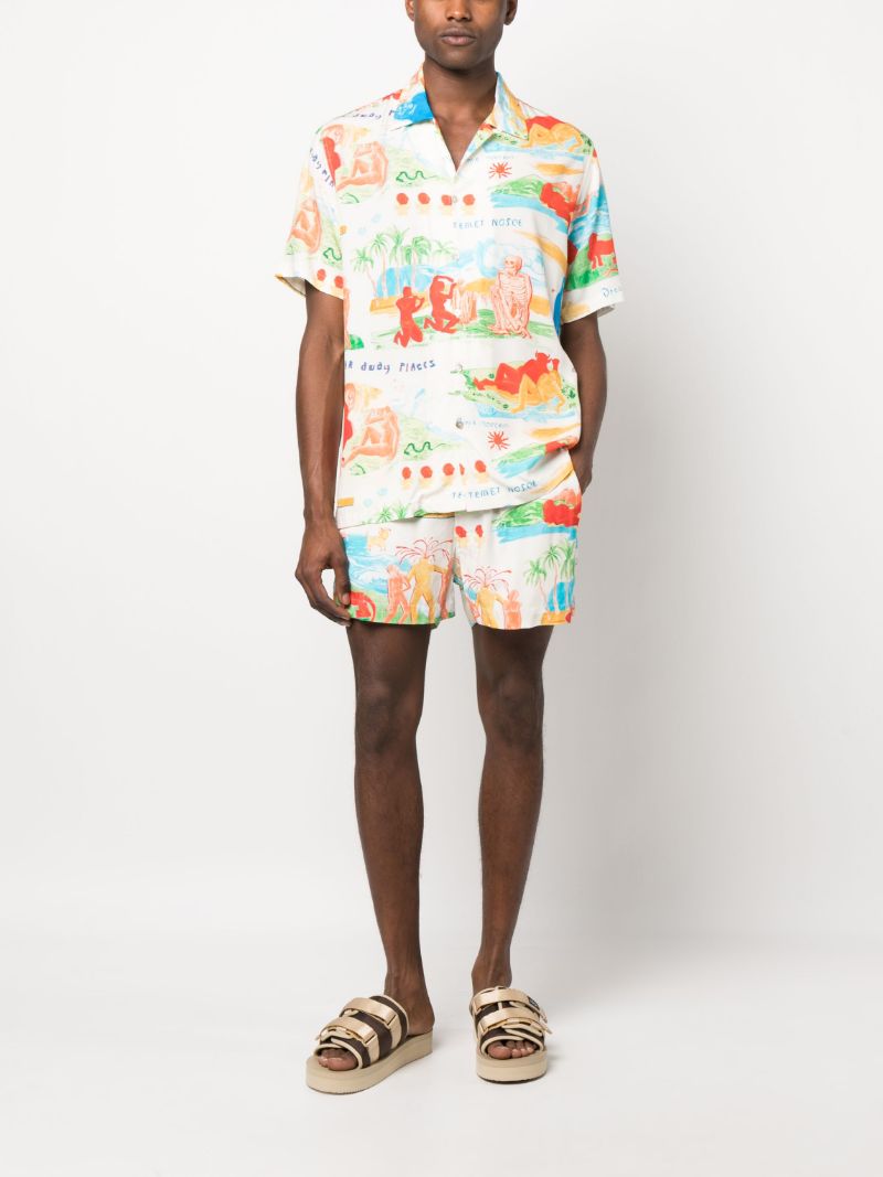 Multicolour Far Away Places Shorts