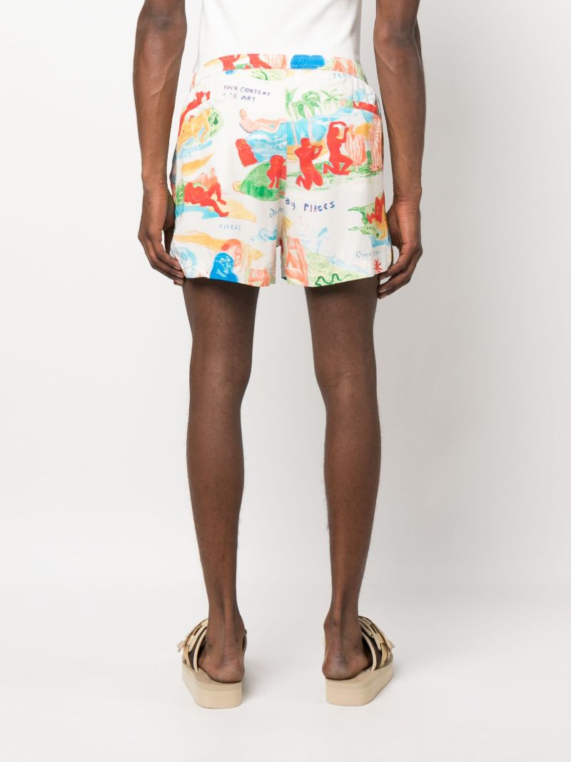 Multicolour Far Away Places Shorts