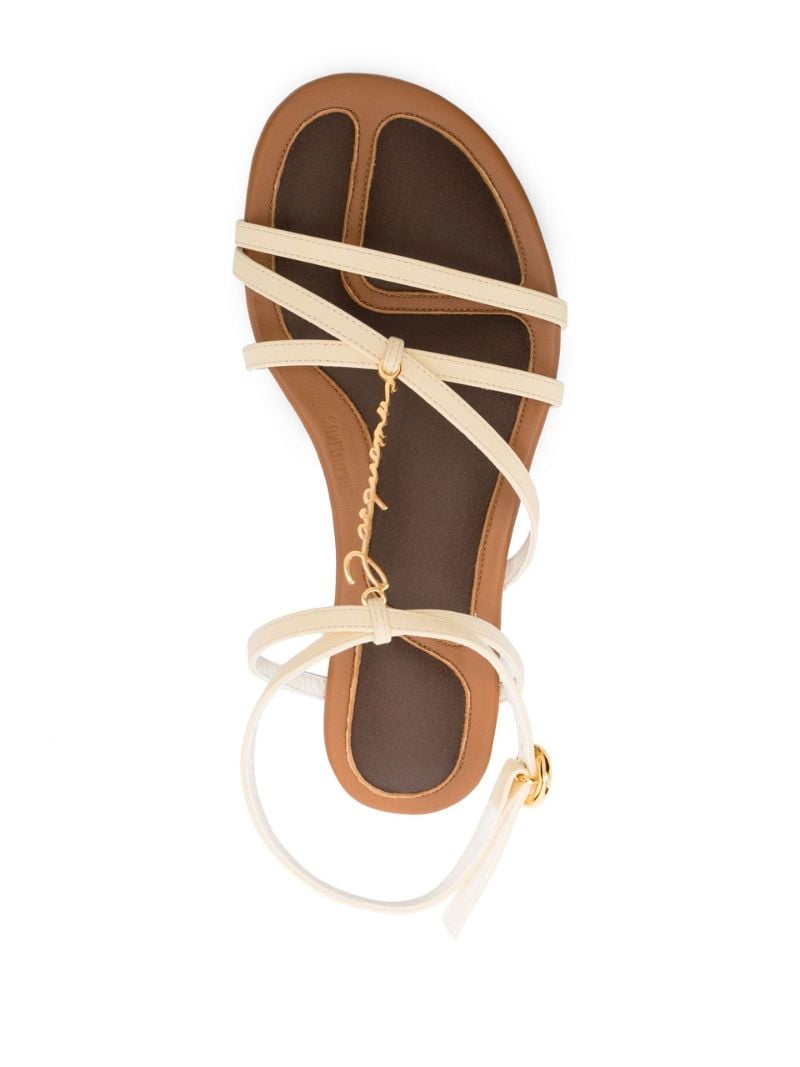 White Les Sandales Pralu Leather Sandals