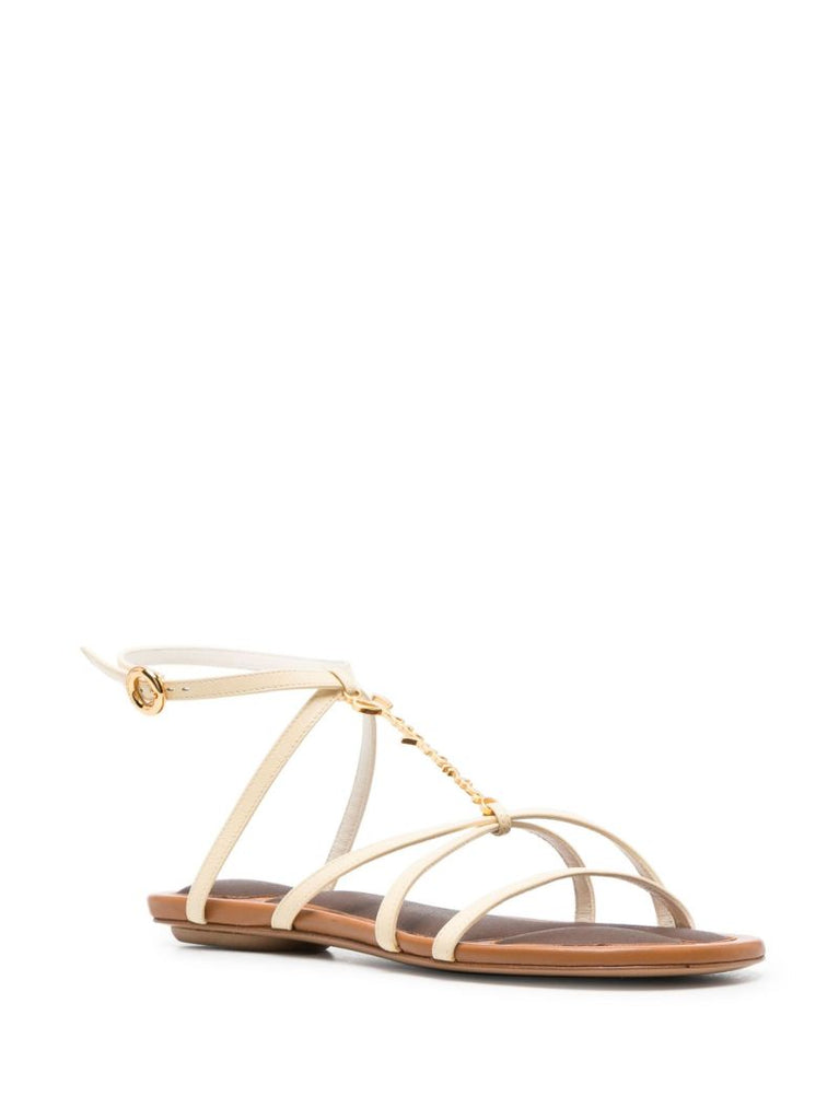 White Les Sandales Pralu Leather Sandals