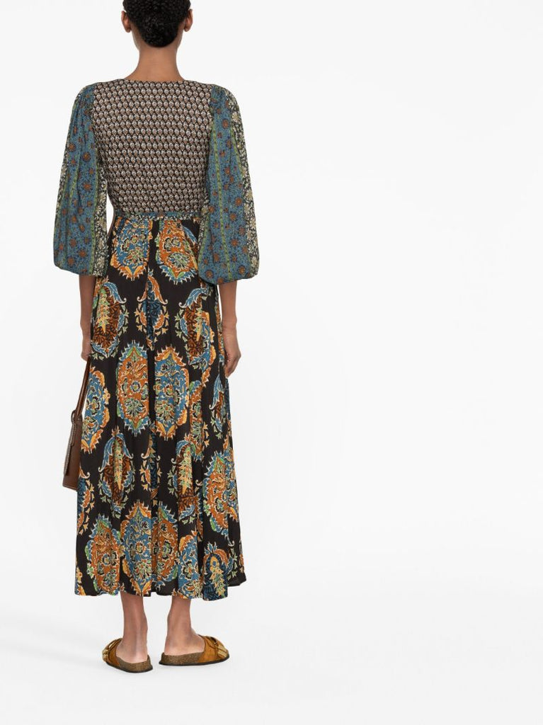 Black Rhea Wrap Dress
