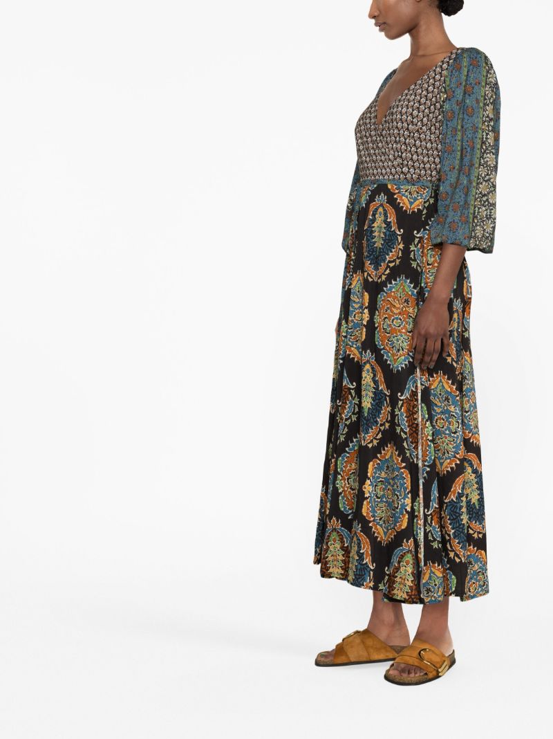 Black Rhea Wrap Dress