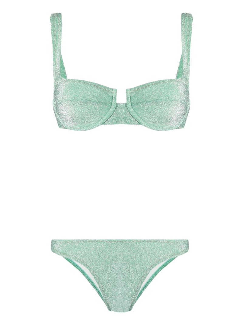 Green Metallic Effect Bikini