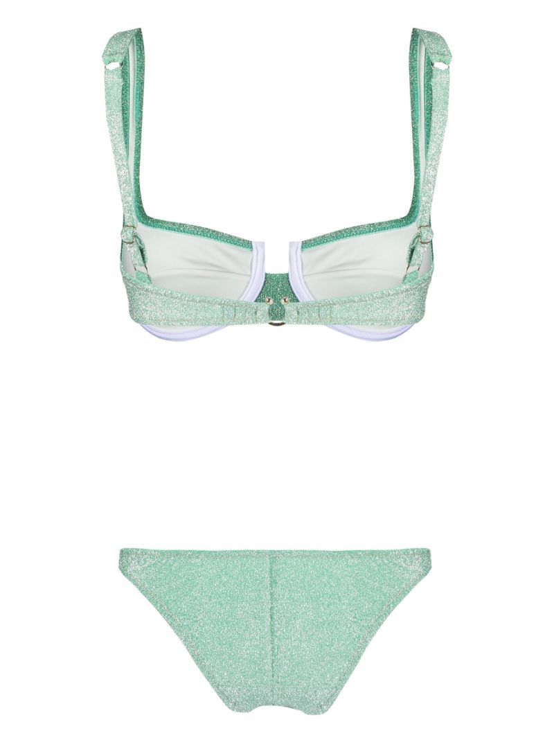 Green Metallic Effect Bikini