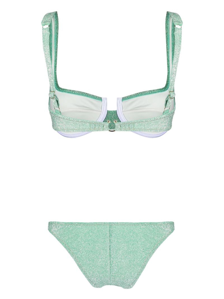 Green Metallic Effect Bikini