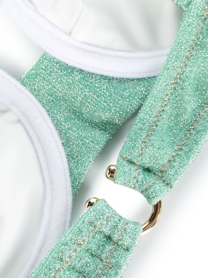Green Metallic Effect Bikini