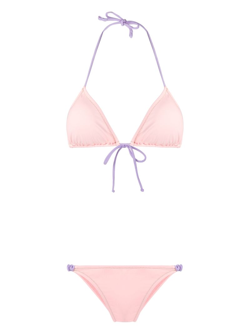 Pink Scrunchie Halterneck Bikini