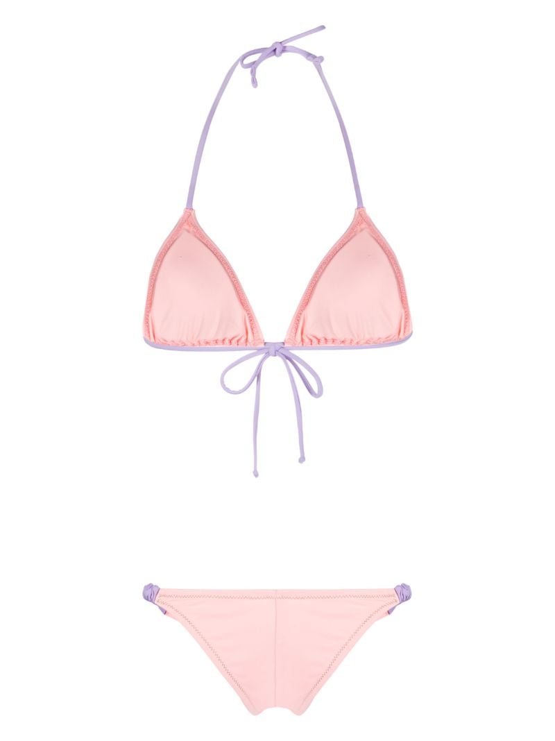 Pink Scrunchie Halterneck Bikini