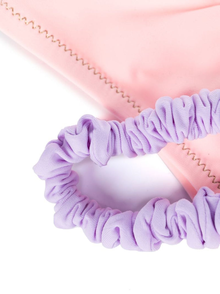 Pink Scrunchie Halterneck Bikini