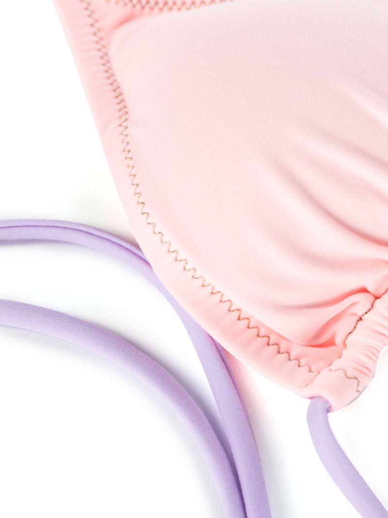 Pink Scrunchie Halterneck Bikini