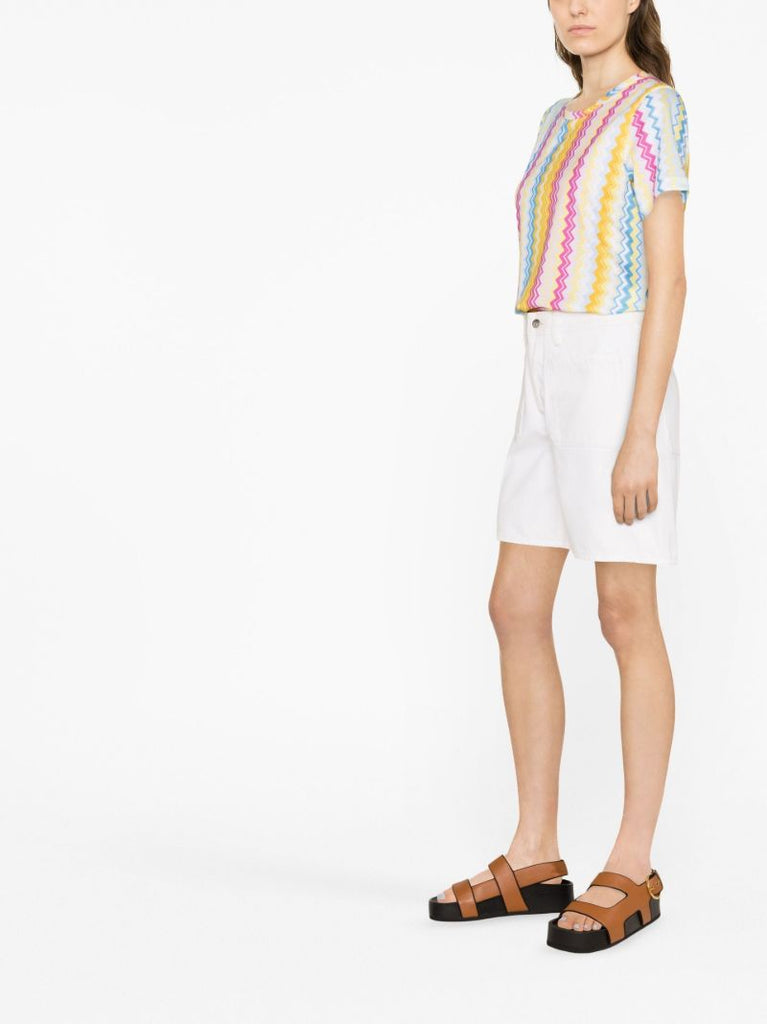 Pink Zig Zag Knit T-shirt