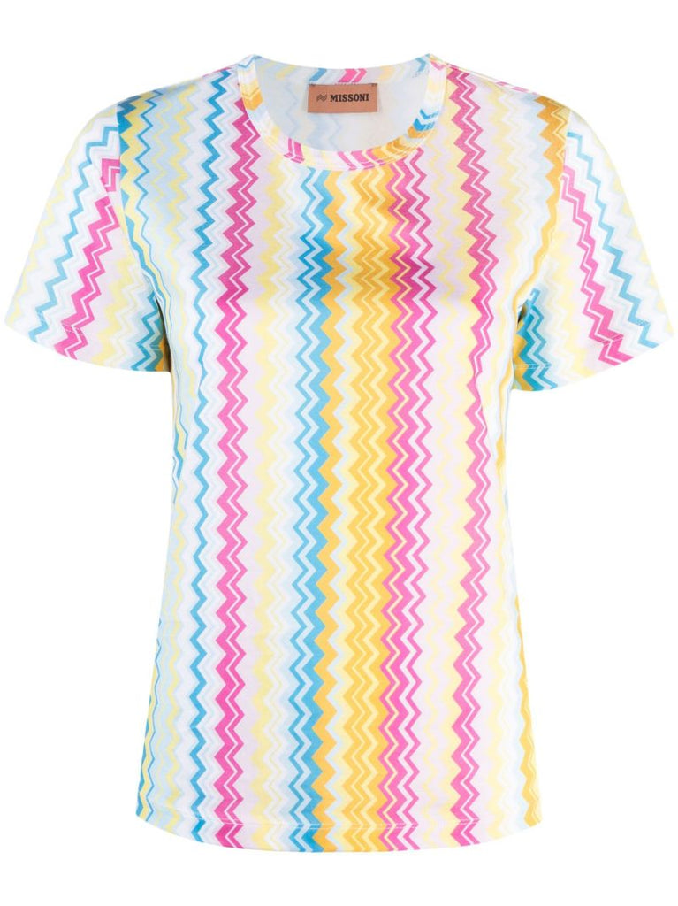 Pink Zig Zag Knit T-shirt