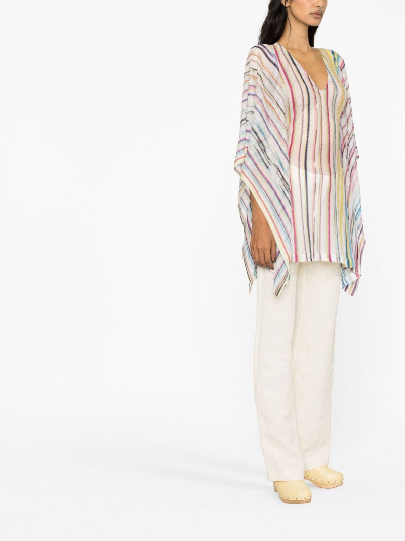 Multicolour Striped Kaftan Top
