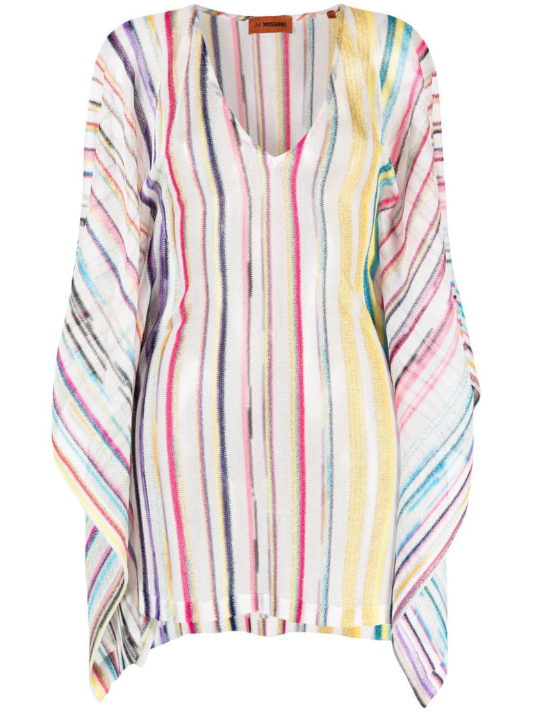 Multicolour Striped Kaftan Top
