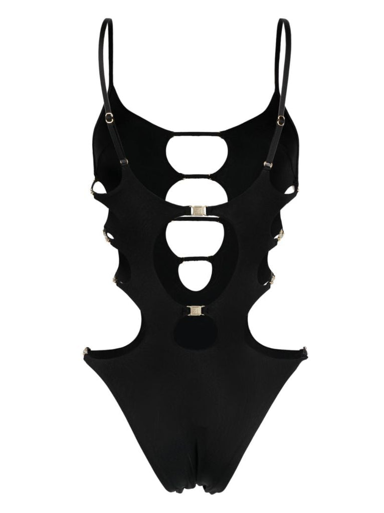 Black Christiana Cut-out Swimsuit