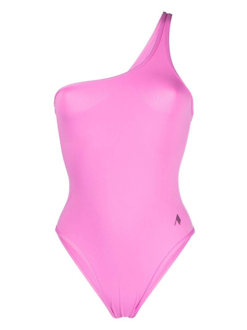 Pink One-shoulder Swimsuit