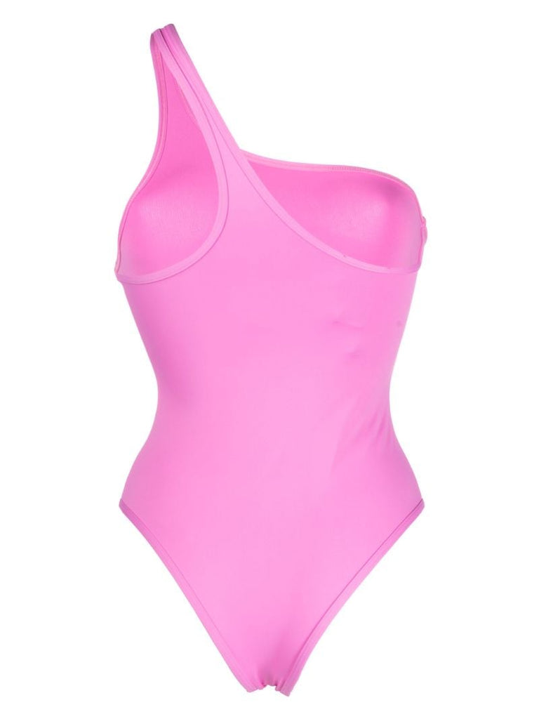 Pink One-shoulder Swimsuit