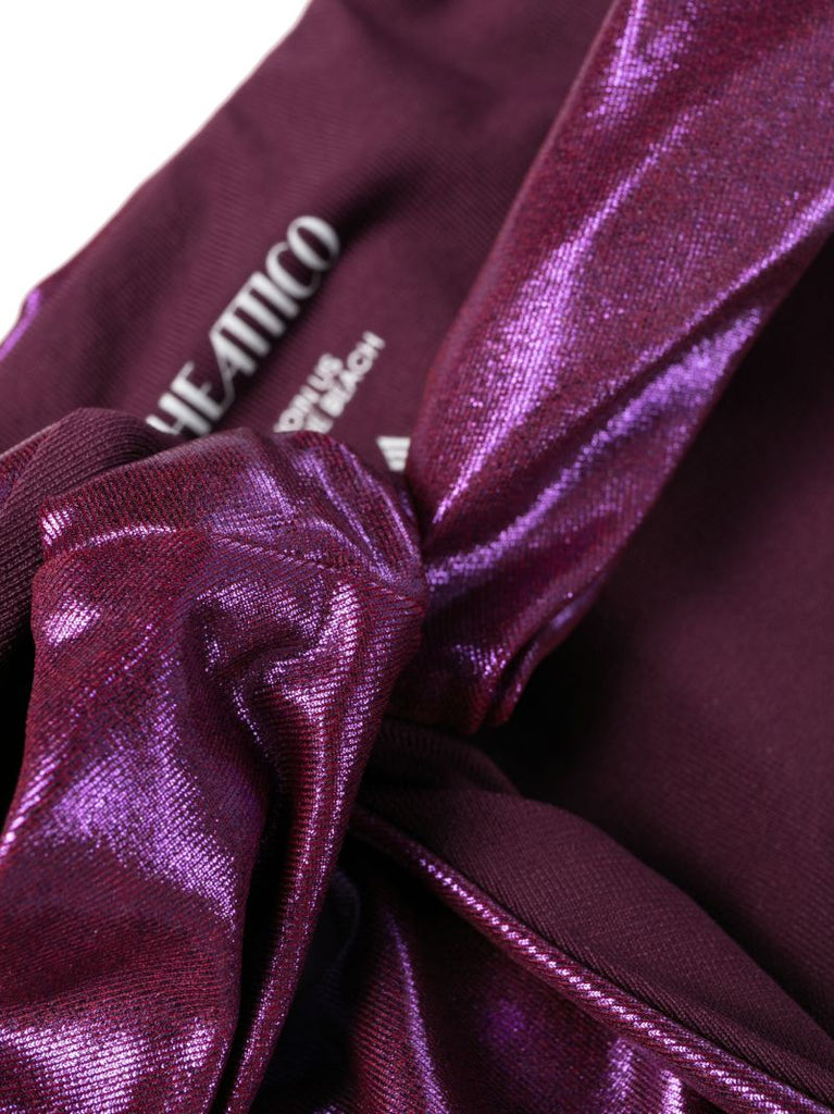 Purple Metallic Knotted Bikini