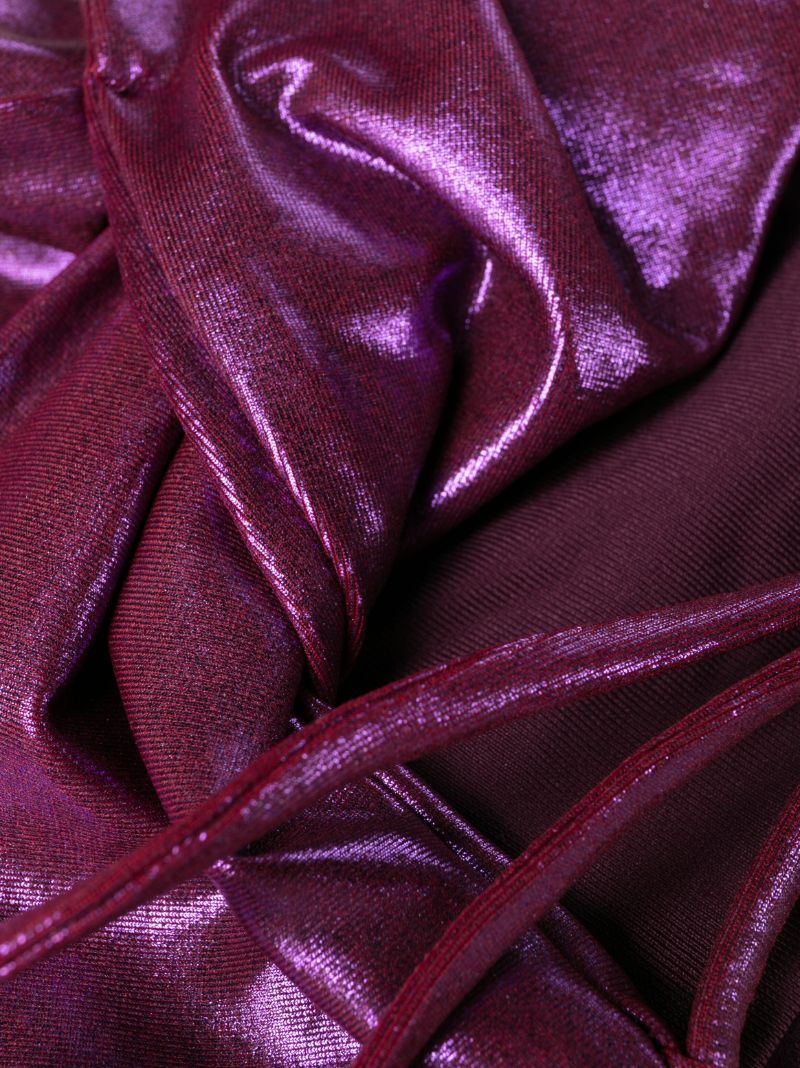Purple Metallic Knotted Bikini