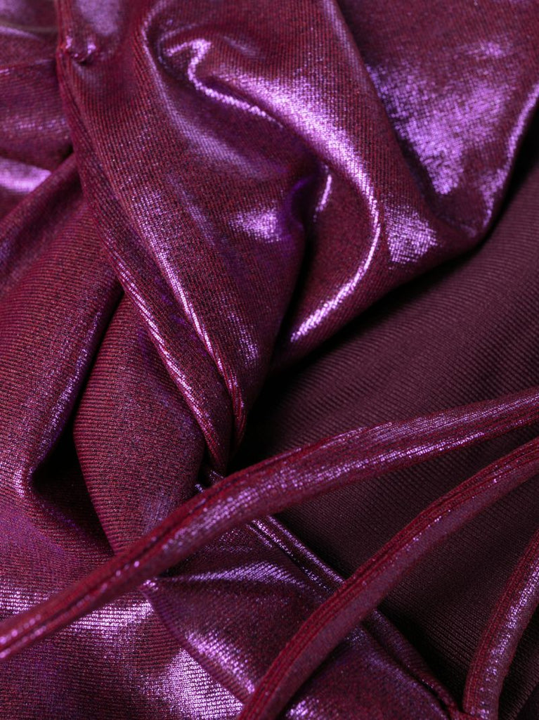 Purple Metallic Knotted Bikini