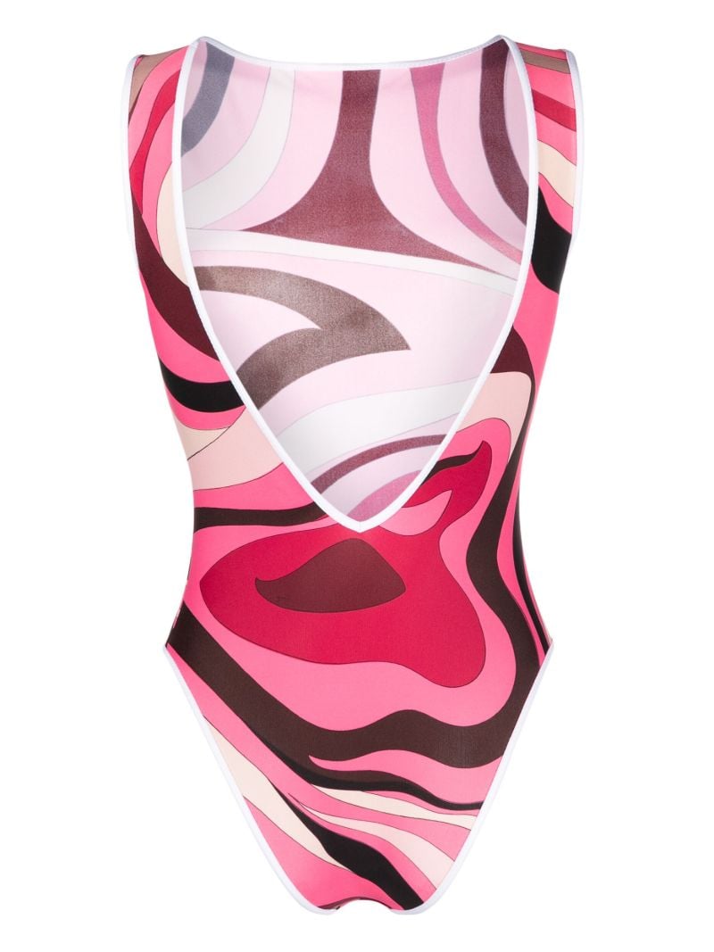 Pink Marmo Print Swimsuit