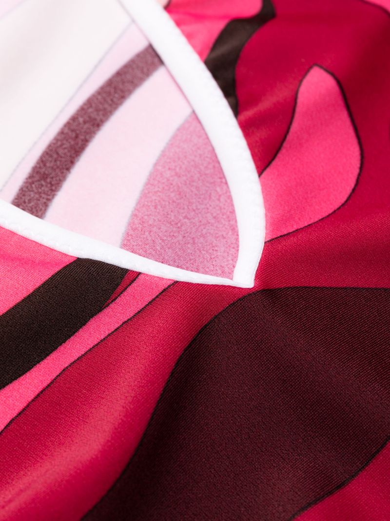 Pink Marmo Print Swimsuit
