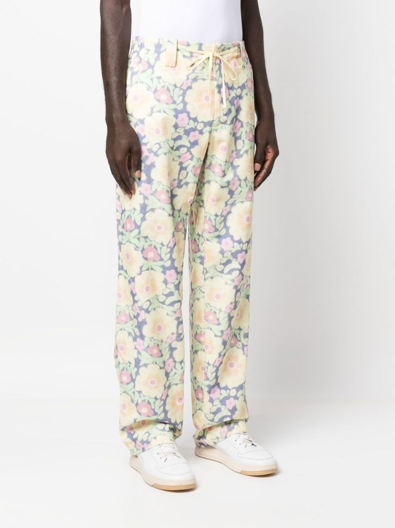 Yellow Le Pantalon Taiolo Floral Print Trousers