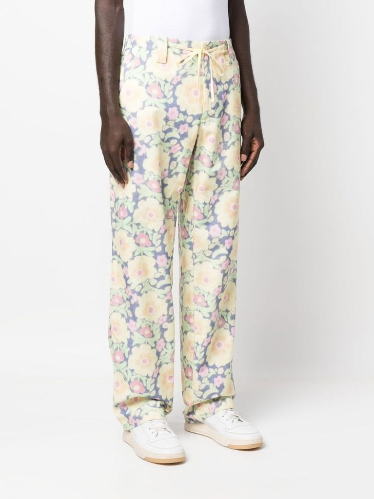 Yellow Le Pantalon Taiolo Floral Print Trousers