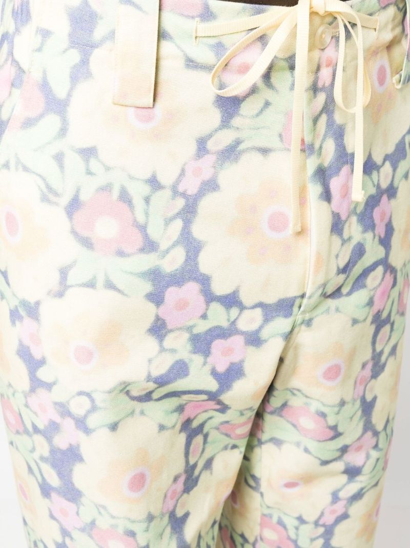 Yellow Le Pantalon Taiolo Floral Print Trousers
