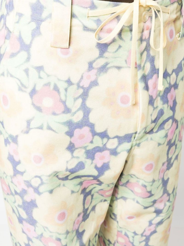 Yellow Le Pantalon Taiolo Floral Print Trousers